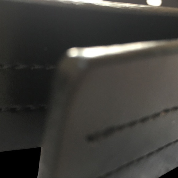 Kenneth Cole, Genuine Leather Belt, Black with Silver Hardware, Size 32 - Picture 6 of 8